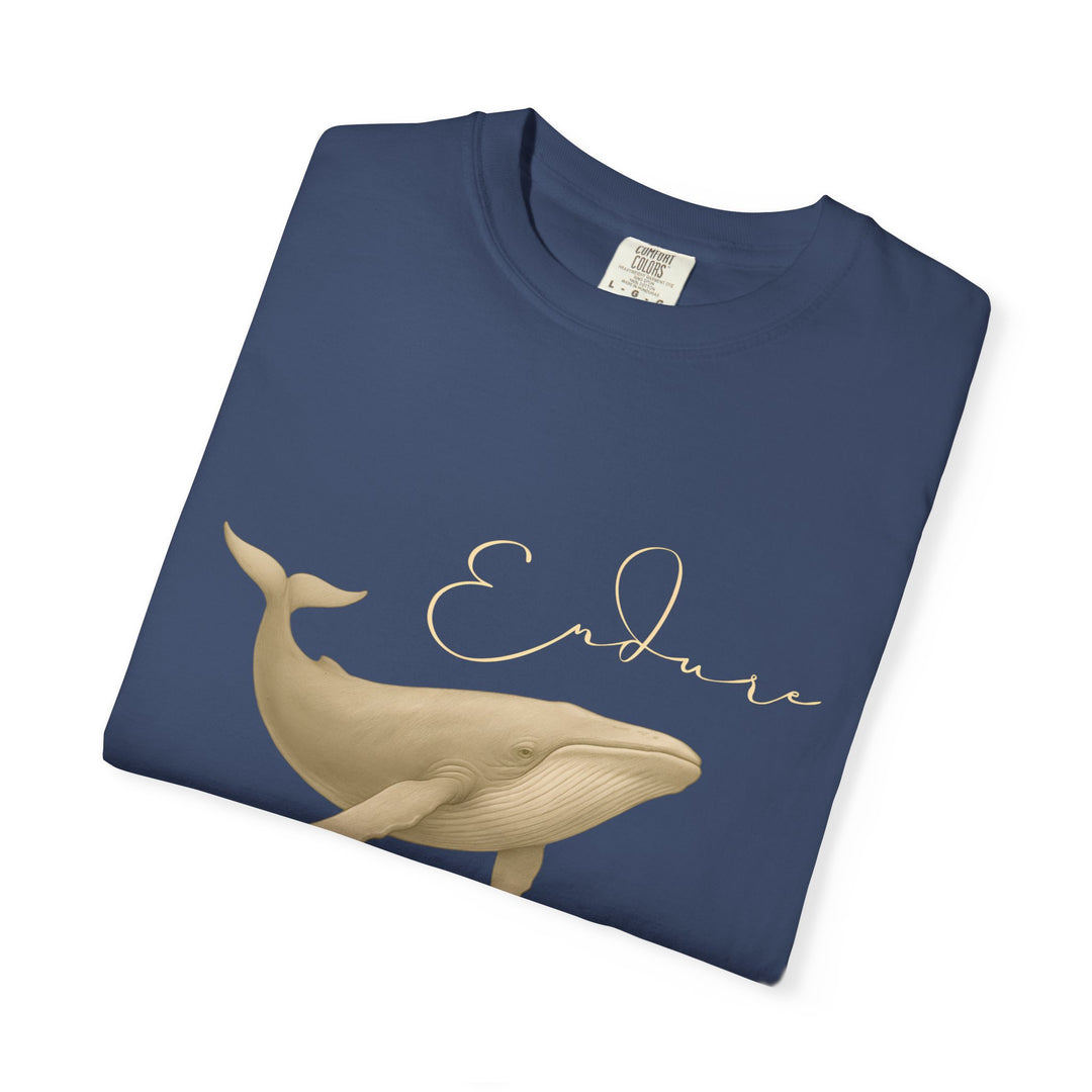 Endure – Blue Whale | Connected & Compassionate | Sketch Series by Pure Perspective App | Eco Friendly Graphic Tee