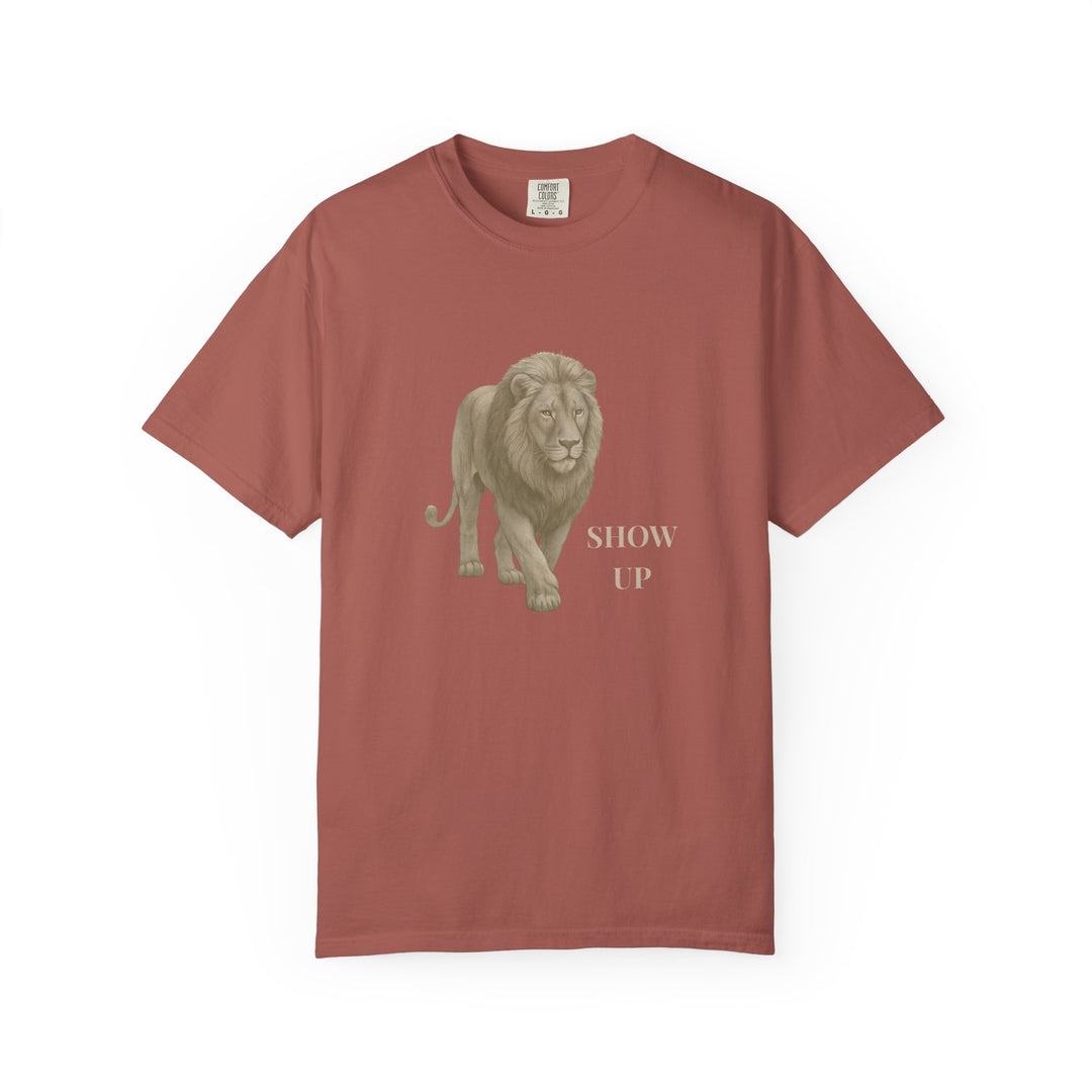 Show Up – Lion | Empowered & Bold | Sketch Series by Pure Perspective | Eco Friendly Graphic Tee