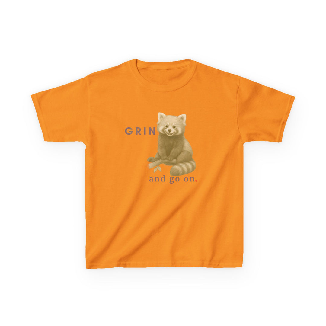 Kids Red Panda Tee | "Grin and Go On" | Sketch Design | Eco-Conscious | Joyful & Playful