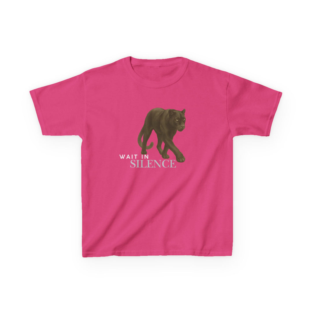 Kids Jaguar Tee | Wait In Silence say "Listen Big" | Sketch Design | Eco-Conscious | Reflective & Wise