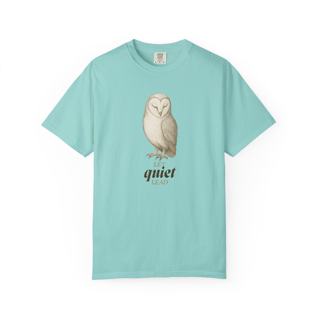 Let Quiet Lead – Owl | Calm & Centered | Sketch Series by Pure Perspective | Eco Friendly Graphic Tee