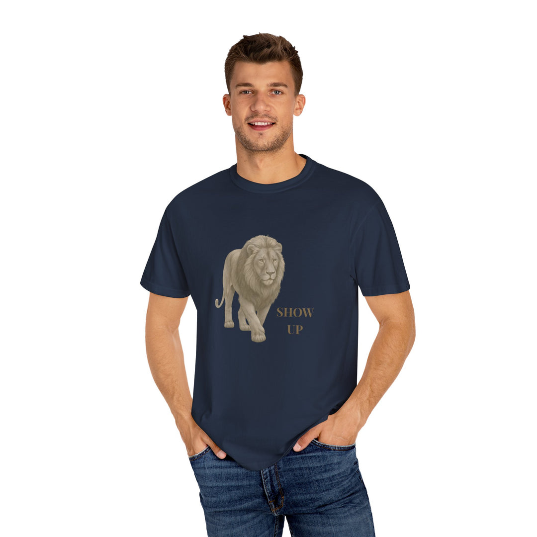 Show Up – Lion | Empowered & Bold | Sketch Series by Pure Perspective | Eco Friendly Graphic Tee