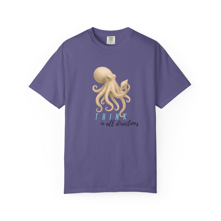 Think In All Directions – Octopus | Joyful & Playful | Sketch Series by Pure Perspective App | Eco Friendly Graphic Tee