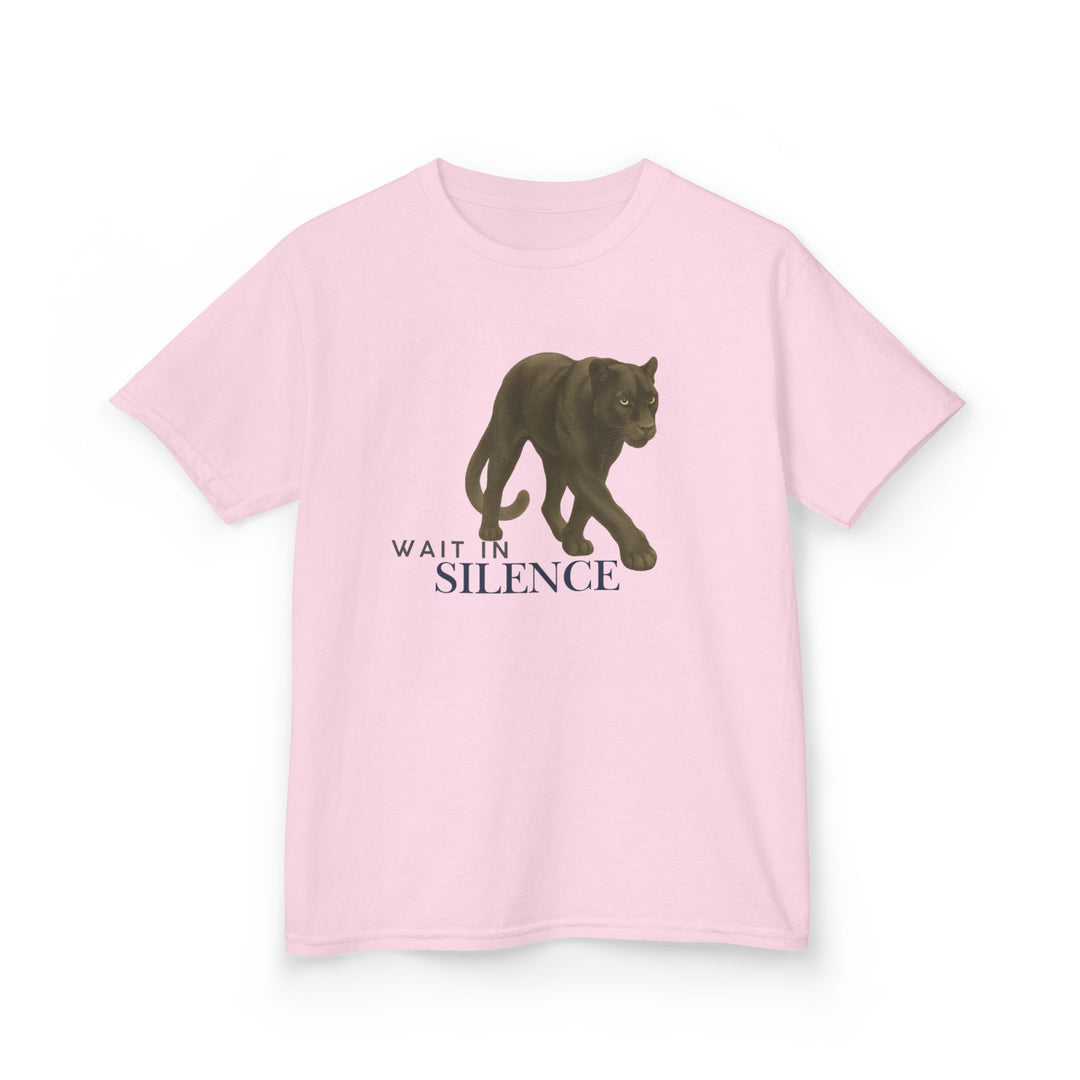 Kids Jaguar Tee | Wait In Silence say "Listen Big" | Sketch Design | Eco-Conscious | Reflective & Wise