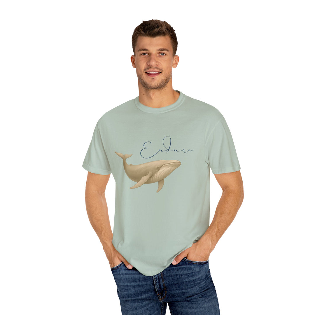 Endure – Blue Whale | Connected & Compassionate | Sketch Series by Pure Perspective App | Eco Friendly Graphic Tee
