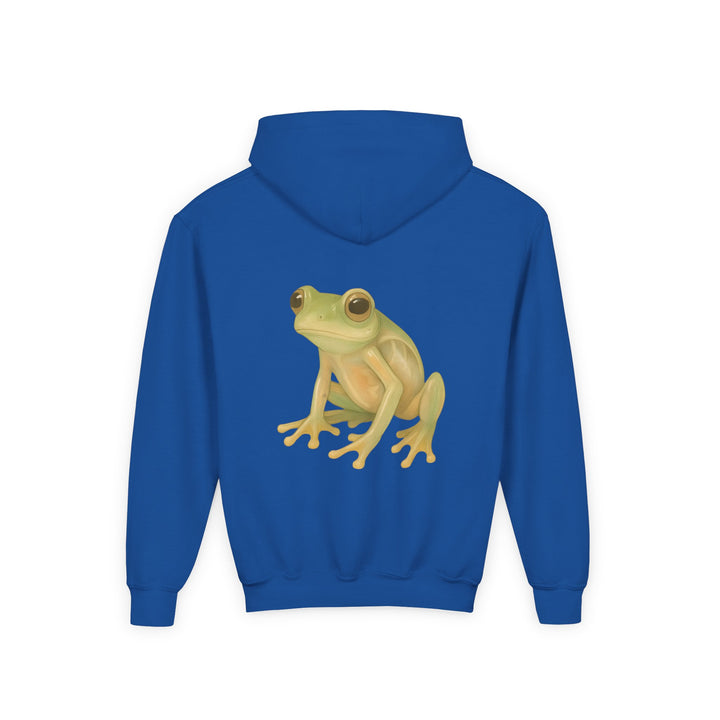 Kids Glass Frog "Vulnerability Takes Courage" Heavy Blend Hoodie | Back Print Design | Hopeful & Healing | Inspirational Message