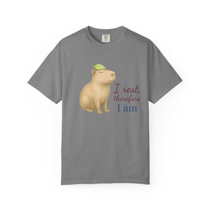 I Rest, Therefore I Am – Capybara | Grounded & Gentle | Sketch Series by Pure Perspective | Eco Friendly Graphic Tee