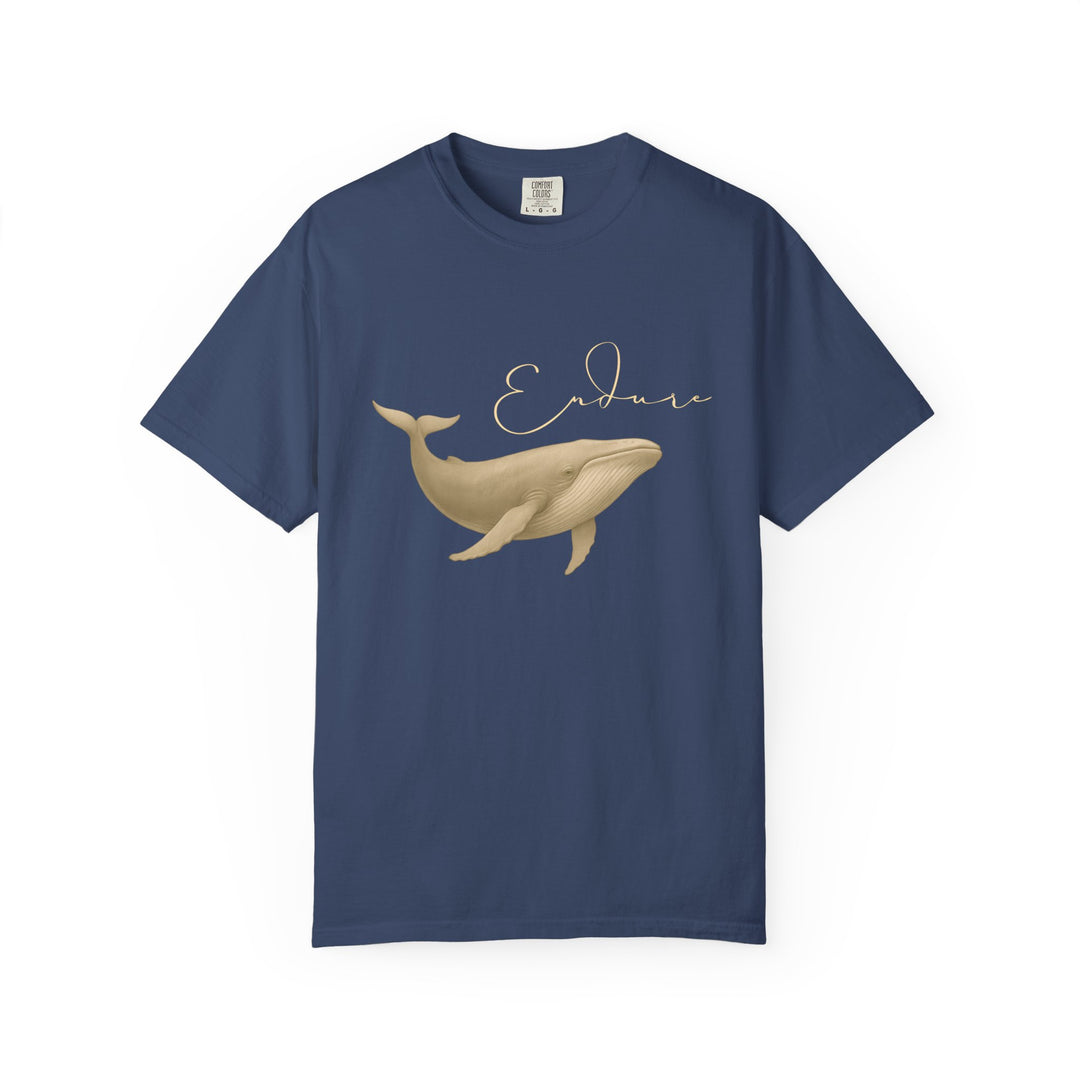 Endure – Blue Whale | Connected & Compassionate | Sketch Series by Pure Perspective App | Eco Friendly Graphic Tee