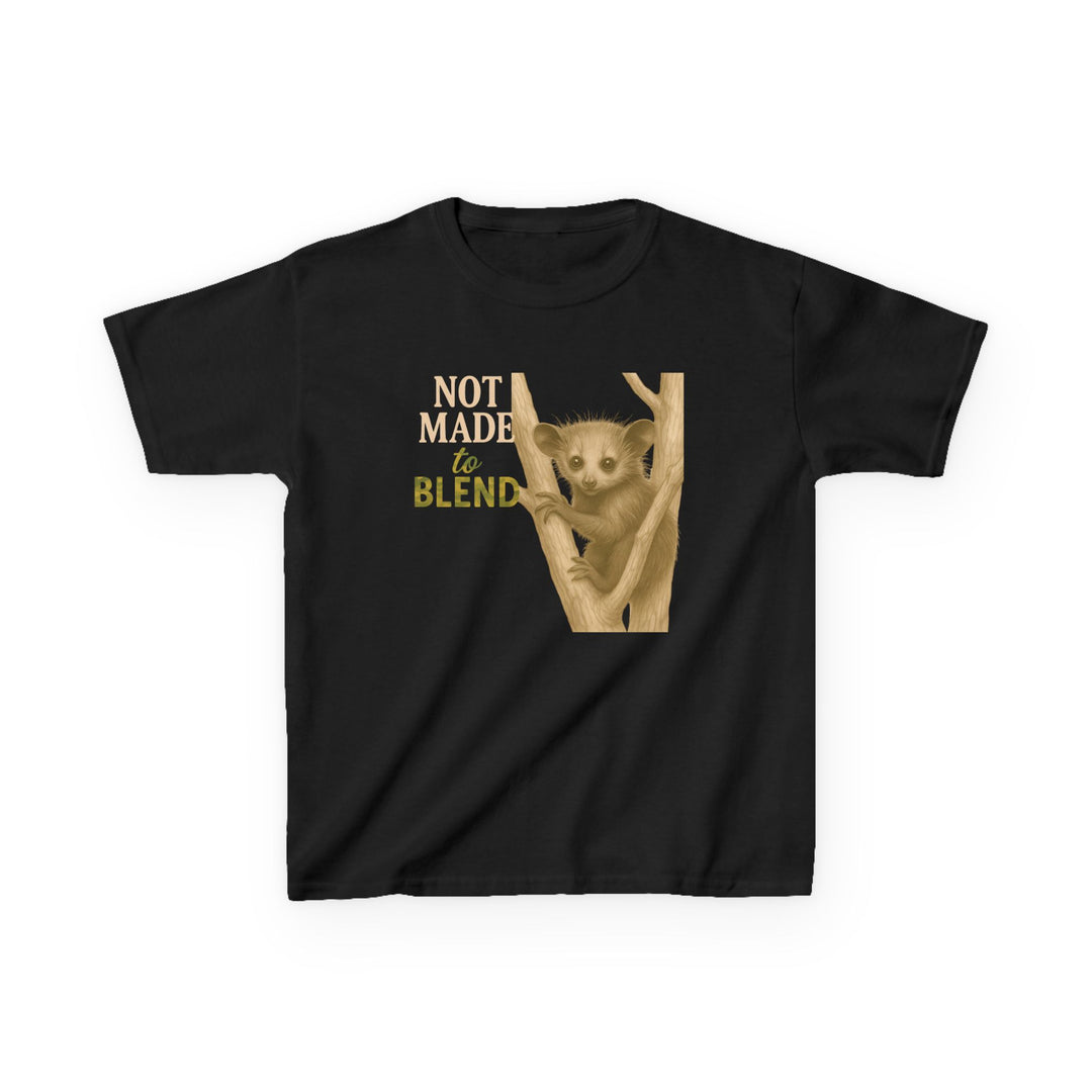 Kids Aye Aye Tee | "Not Made to Blend" | Sketch Design | Eco-Conscious | Reflective & Wise