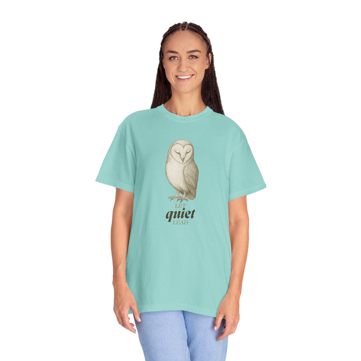 Let Quiet Lead – Owl | Calm & Centered | Sketch Series by Pure Perspective | Eco Friendly Graphic Tee