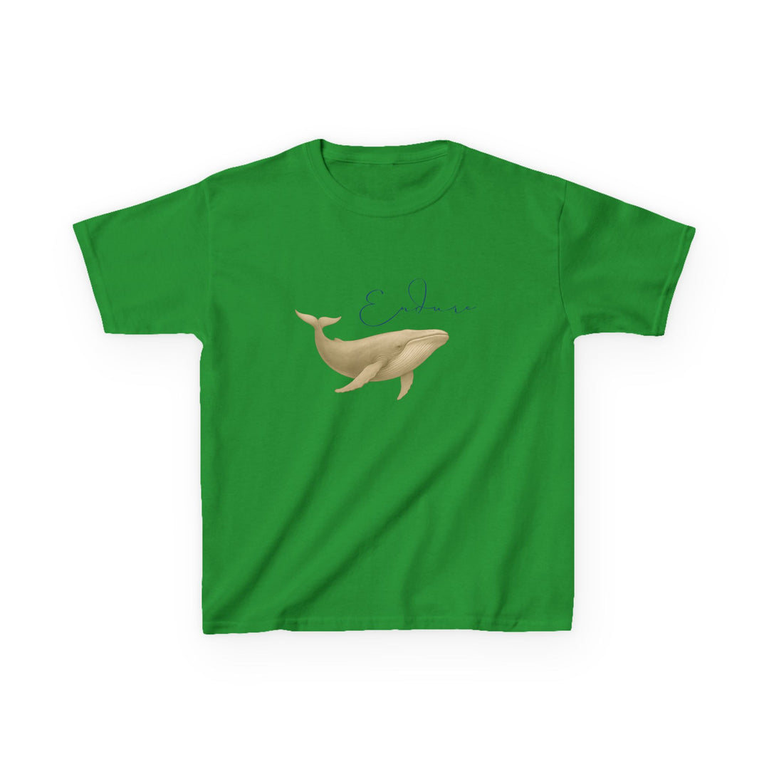 Kids Blue Whale Tee | "Endure" | Sketch Design | Eco-Conscious | Connected & Compassionate