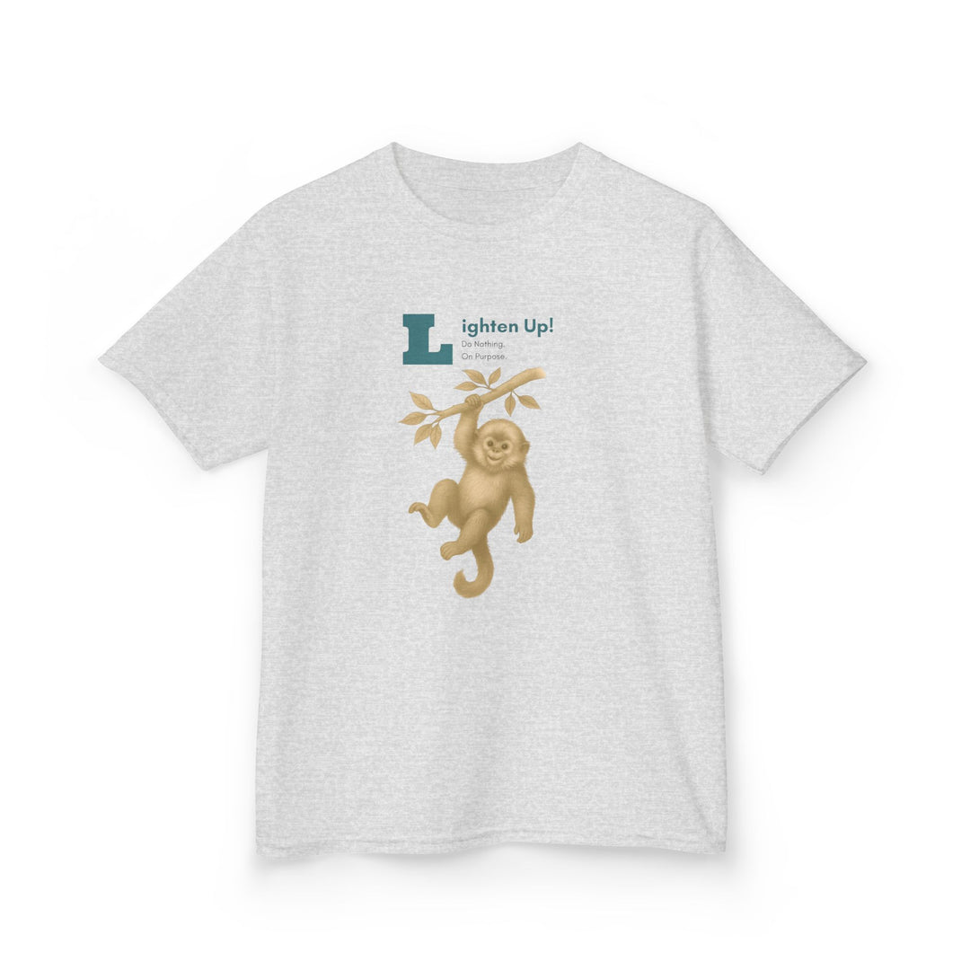 Kids Golden Snub-Nosed Monkey Tee | "Lighten Up" | Sketch Design | Eco-Conscious | Joyful & Playful