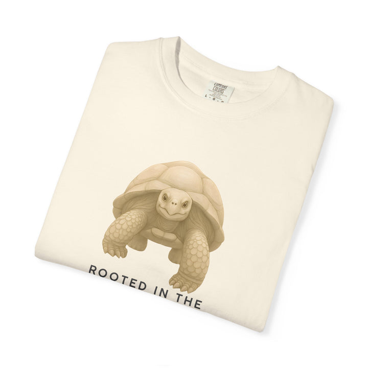 Rooted in the Long Game – Giant Tortoise | Grounded & Gentle | Sketch Series by Pure Perspective | Eco Friendly Graphic Tee