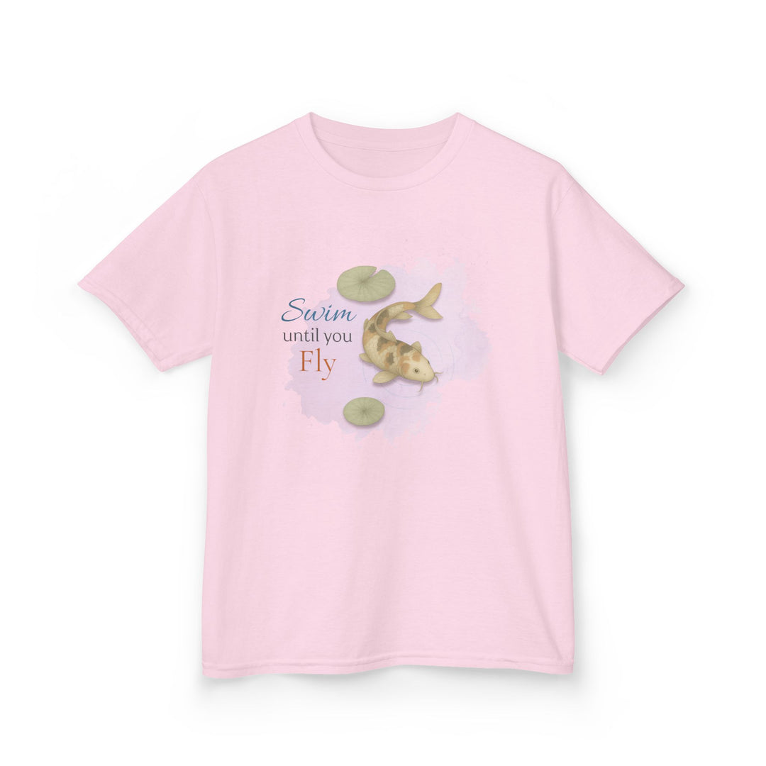 Kids Koi Fish Tee | "Swim Until You Fly" | Sketch Design | Eco-Conscious | Hopeful & Healing