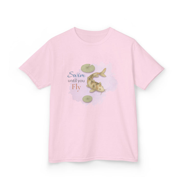 Kids Koi Fish Tee | "Swim Until You Fly" | Sketch Design | Eco-Conscious | Hopeful & Healing