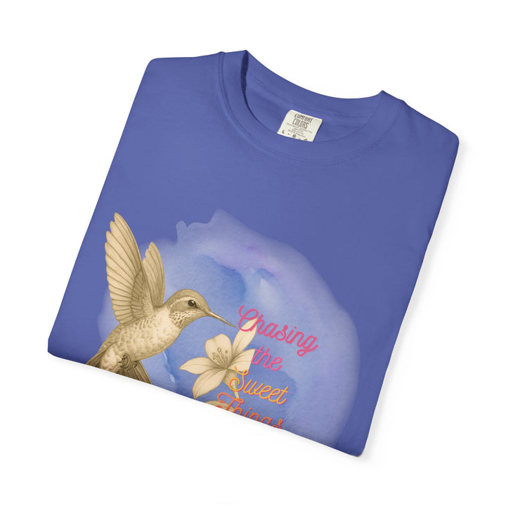 Chasing the Sweet Things – Hummingbird | Hopeful & Healing | Sketch Series by Pure Perspective | Eco Friendly Graphic Tee