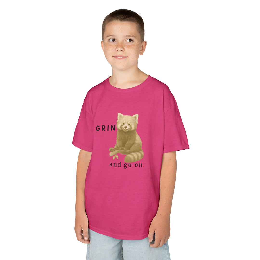 Kids Red Panda Tee | "Grin and Go On" | Sketch Design | Eco-Conscious | Joyful & Playful