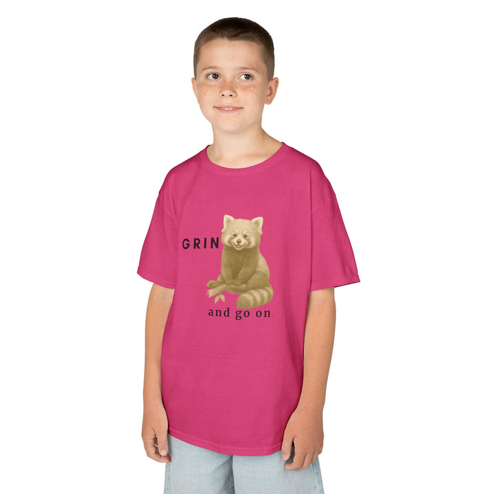 Kids Red Panda Tee | "Grin and Go On" | Sketch Design | Eco-Conscious | Joyful & Playful