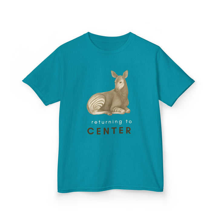 Kids Okapi Tee | "Returning to Center" | Sketch Design | Eco-Conscious | Calm & Centered