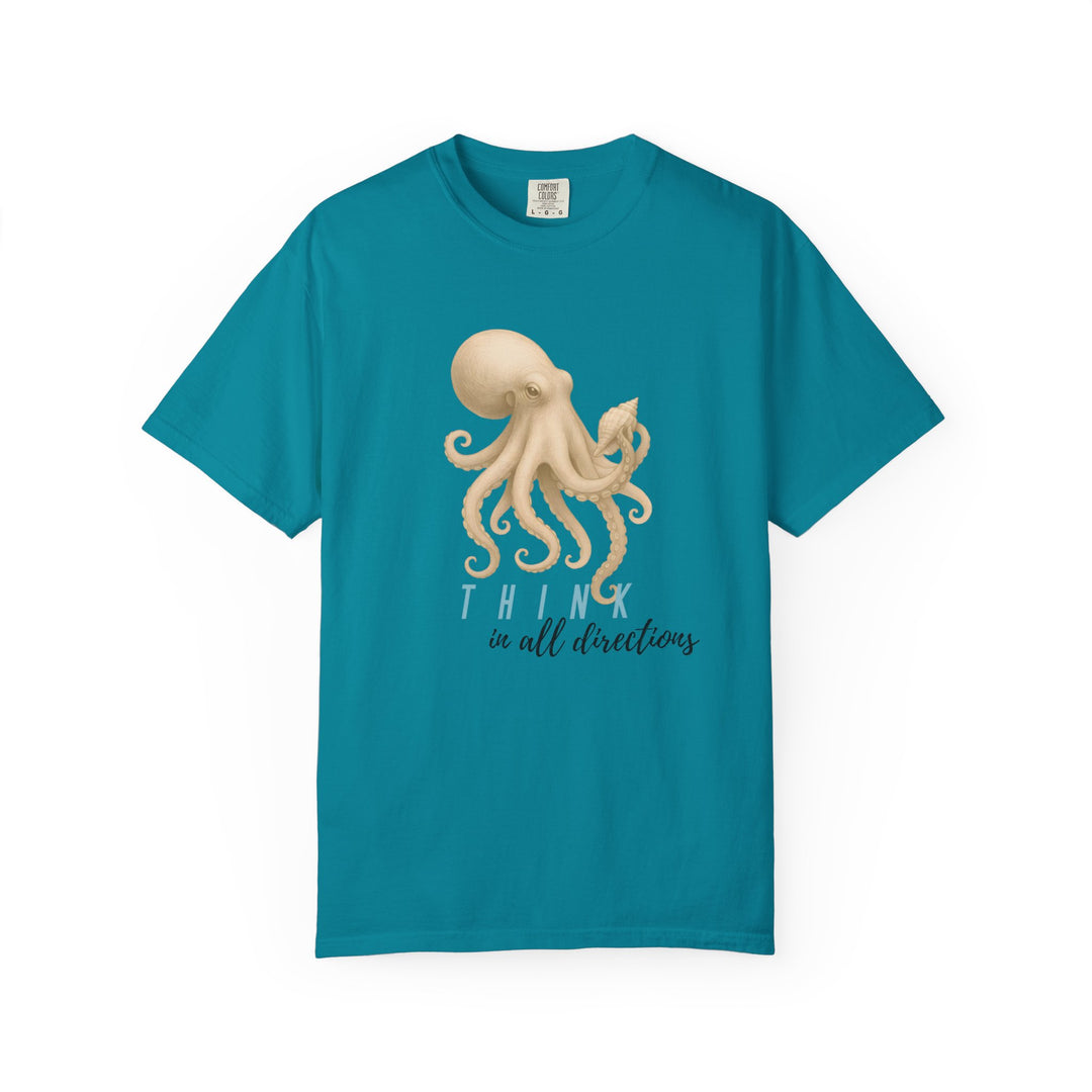 Think In All Directions – Octopus | Joyful & Playful | Sketch Series by Pure Perspective App | Eco Friendly Graphic Tee