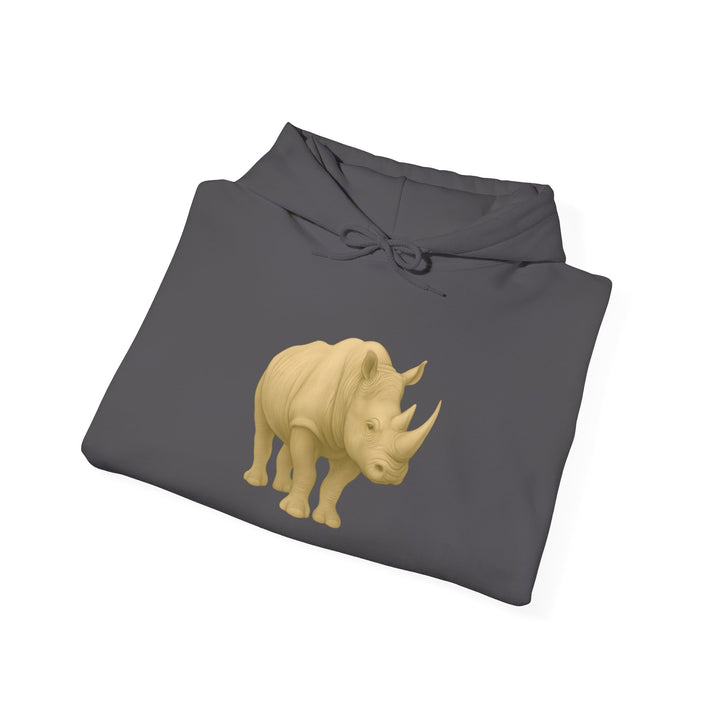 The Peaceful Still Resist – Rhino Edition | Patient & Peaceful Series | Unisex Heavy Blend™ Hooded Sweatshirt | Eco-Friendly Apparel