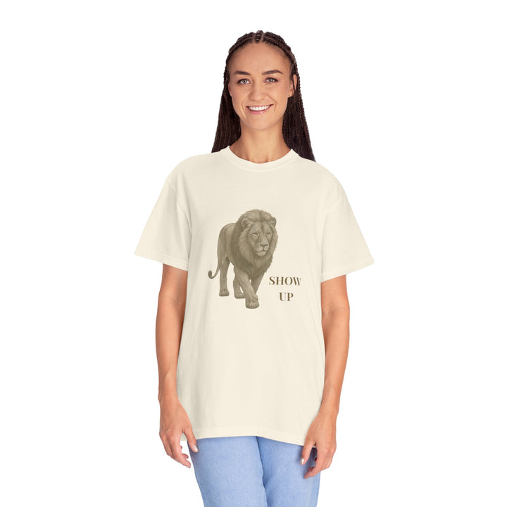 Show Up – Lion | Empowered & Bold | Sketch Series by Pure Perspective | Eco Friendly Graphic Tee