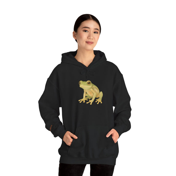 Vulnerability Takes Courage – Glass Frog Butterfly Edition | Hopeful & Healing Series | Unisex Heavy Blend™ Hooded Sweatshirt | Eco-Friendly Apparel
