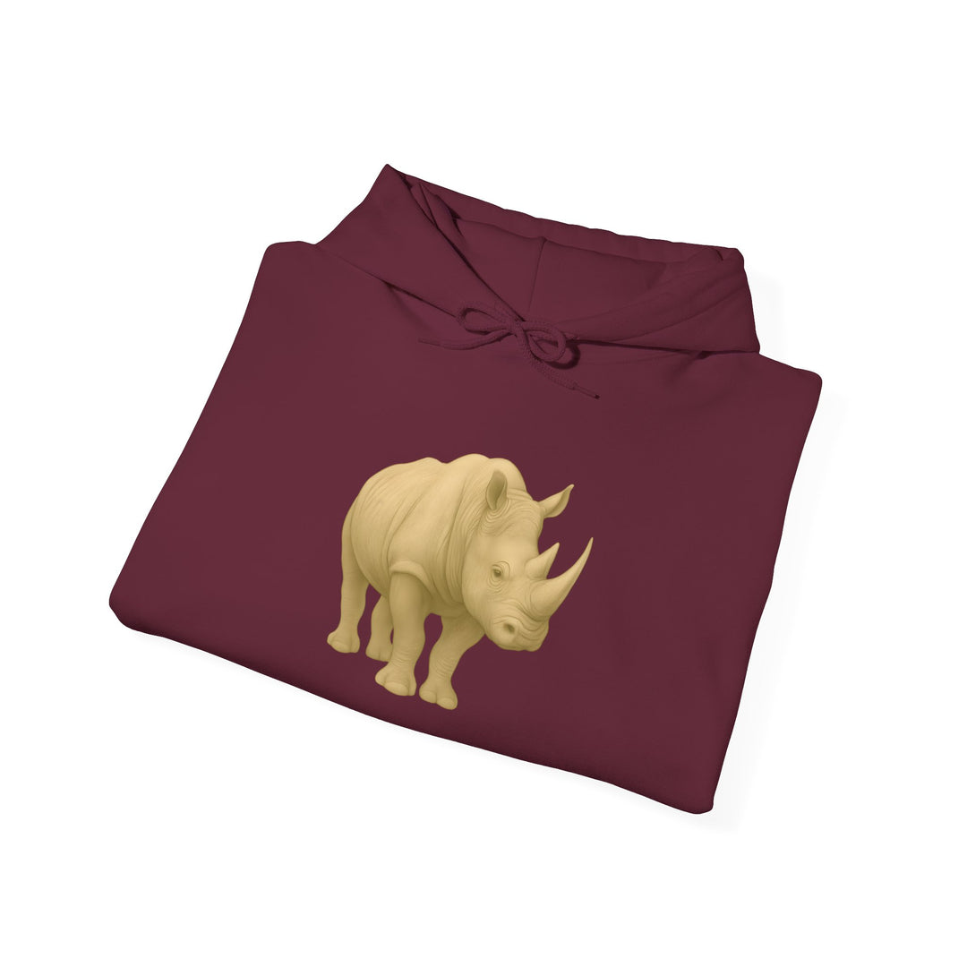 The Peaceful Still Resist – Rhino Edition | Patient & Peaceful Series | Unisex Heavy Blend™ Hooded Sweatshirt | Eco-Friendly Apparel