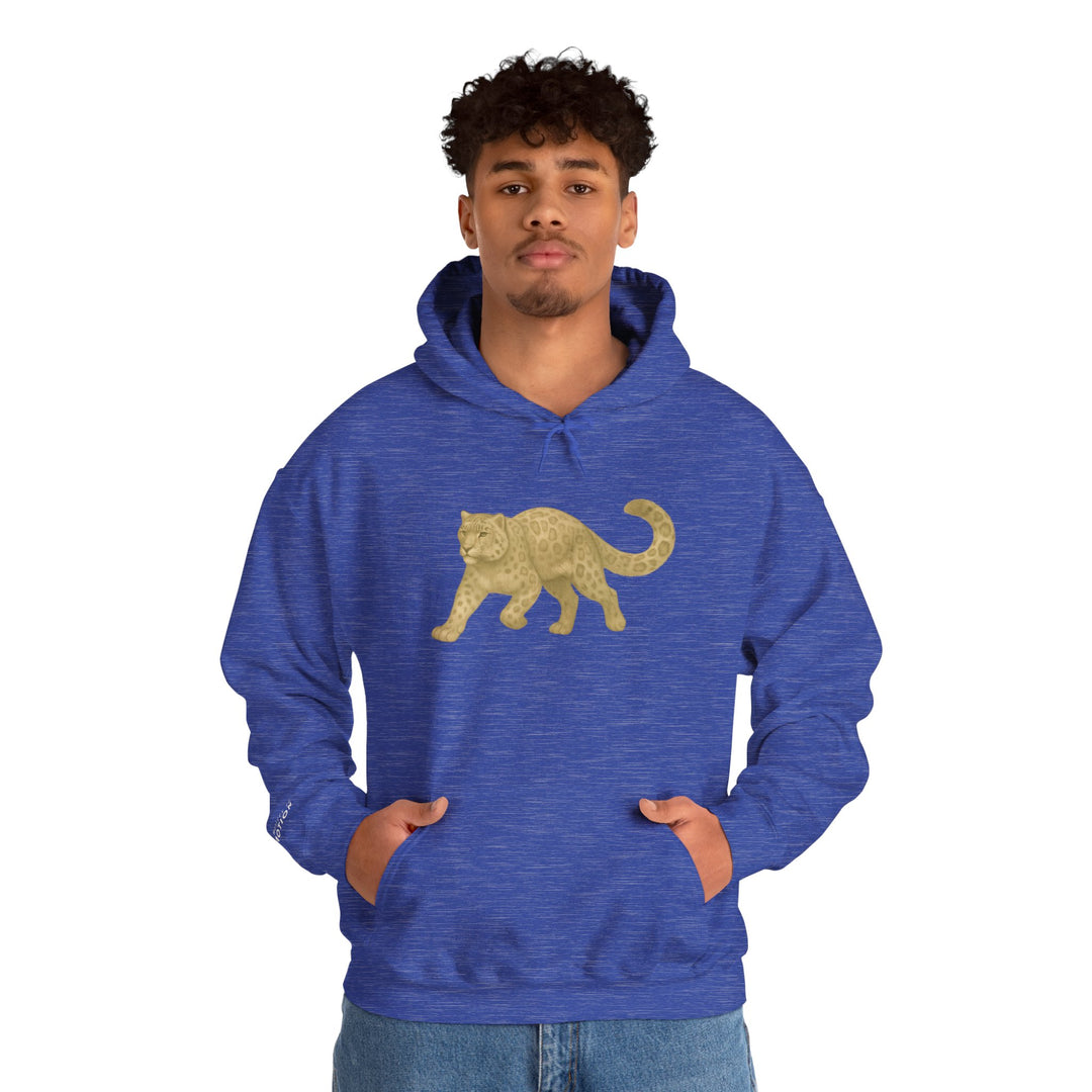 Mastery in Motion – Snow Leopard Edition | Patient & Peaceful Series | Unisex Heavy Blend™ Hooded Sweatshirt | Eco-Friendly Apparel