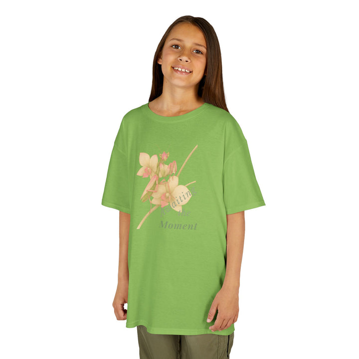 Kids Orchid Mantis Tee | "Awaiting the Moment" | Sketch Design | Eco-Conscious | Reflective & Wise