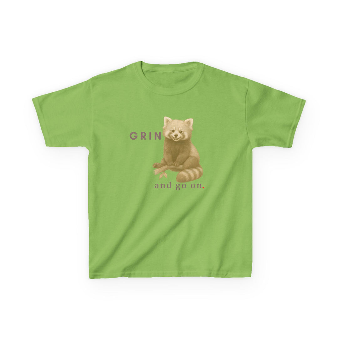 Kids Red Panda Tee | "Grin and Go On" | Sketch Design | Eco-Conscious | Joyful & Playful