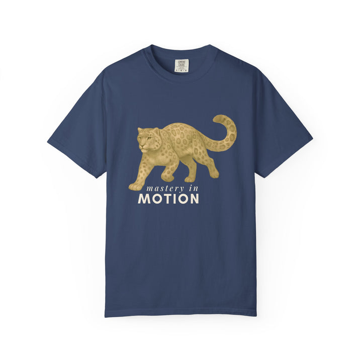 Master In Motion – Snow Leopard | Patience & Peaceful | Sketch Series by Pure Perspective App | Eco Friendly Graphic Tee