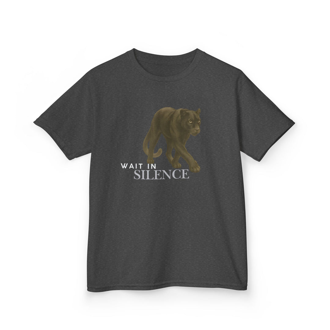 Kids Jaguar Tee | Wait In Silence say "Listen Big" | Sketch Design | Eco-Conscious | Reflective & Wise
