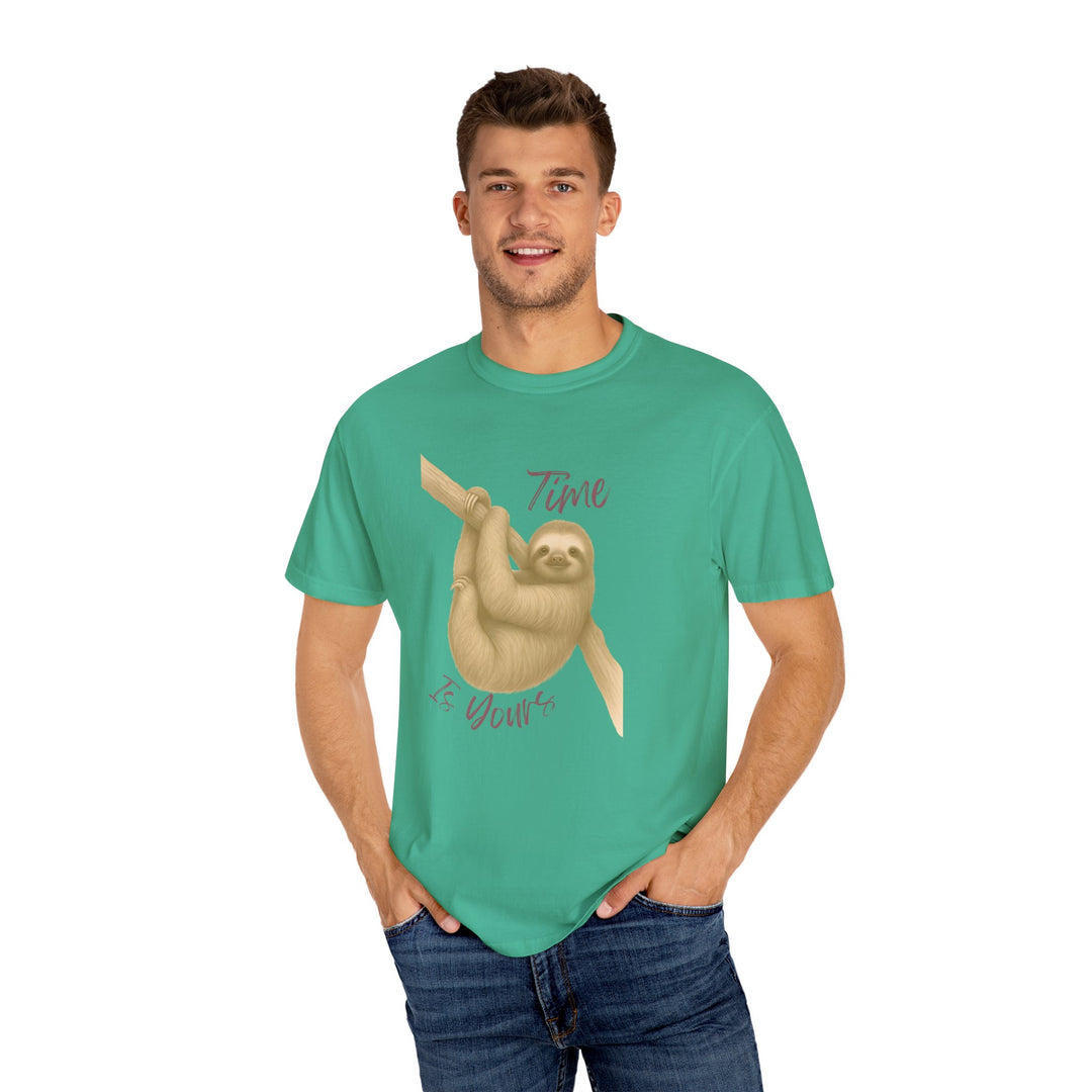 Time is Yours – Sloth | Joyful & Playful | Sketch Series by Pure Perspective | Eco Friendly Graphic Tee