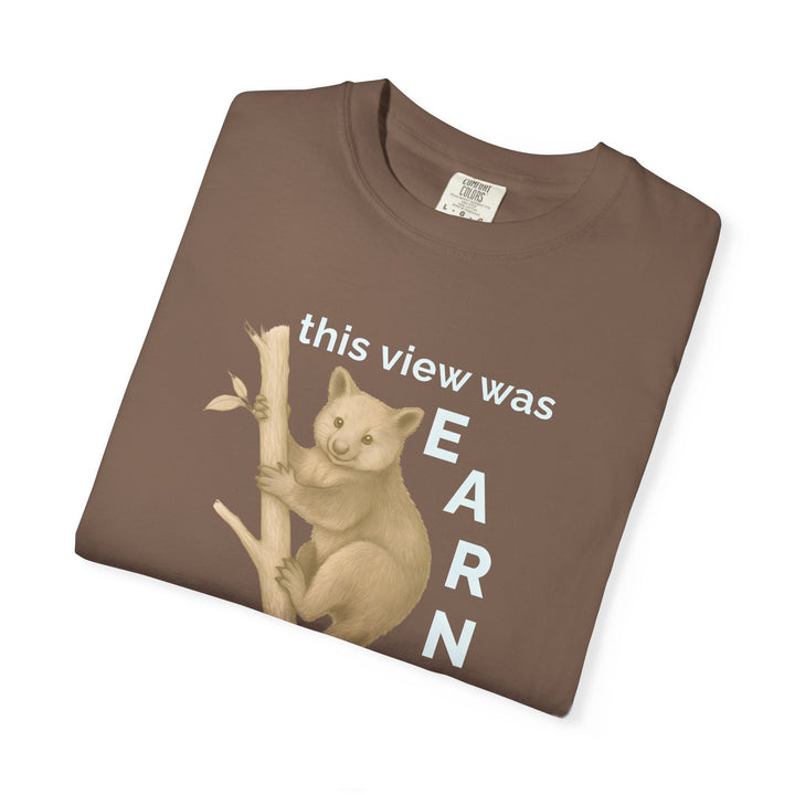 This View Was Earned – Tree Kangaroo | Joyful & Playful | Sketch Series by Pure Perspective | Eco Friendly Graphic Tee