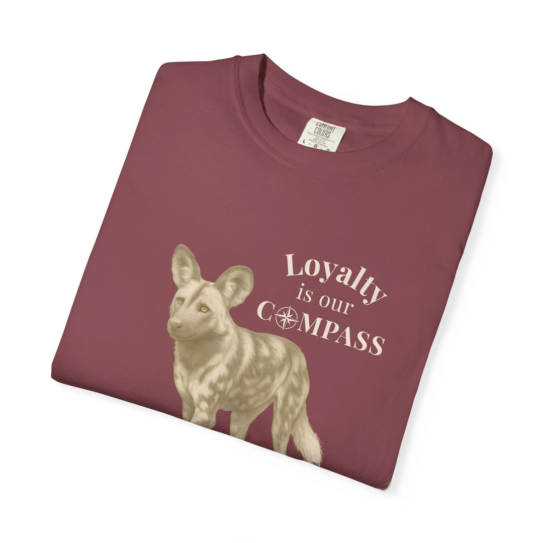 Loyalty Is Our Compass – African Wild Dog | Empowered & Bold | Sketch Series by Pure Perspective | Eco Friendly Graphic Tee
