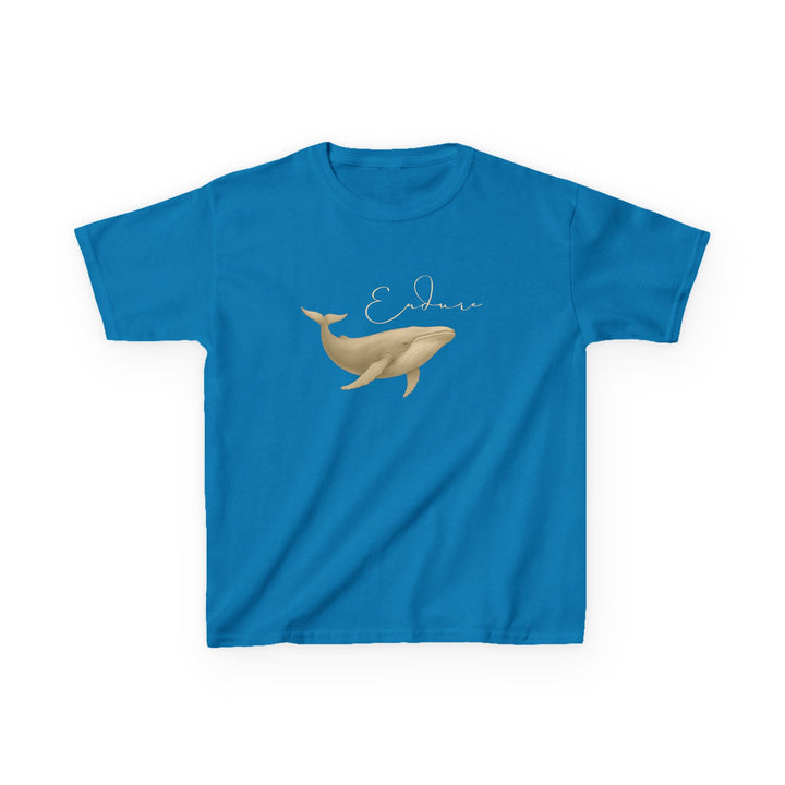 Kids Blue Whale Tee | "Endure" | Sketch Design | Eco-Conscious | Connected & Compassionate