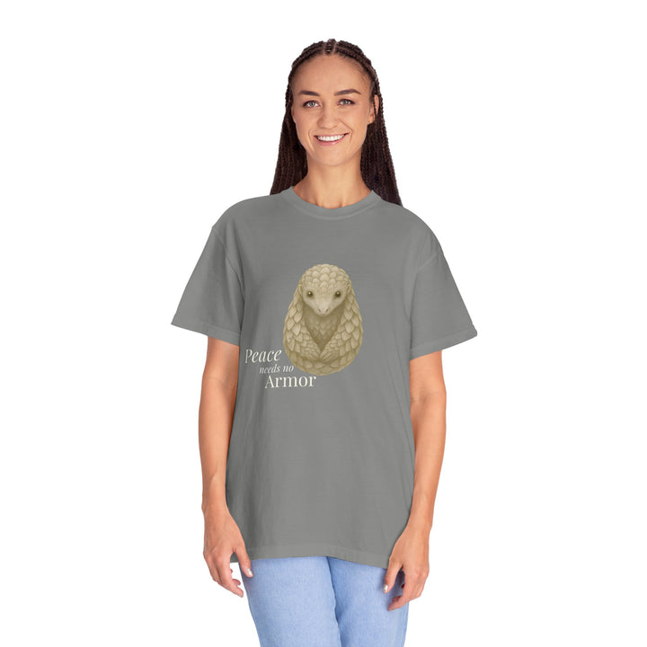 Peace Needs No Armor – Pangolin | Calm & Centered | Sketch Series by Pure Perspective | Eco Friendly Graphic Tee