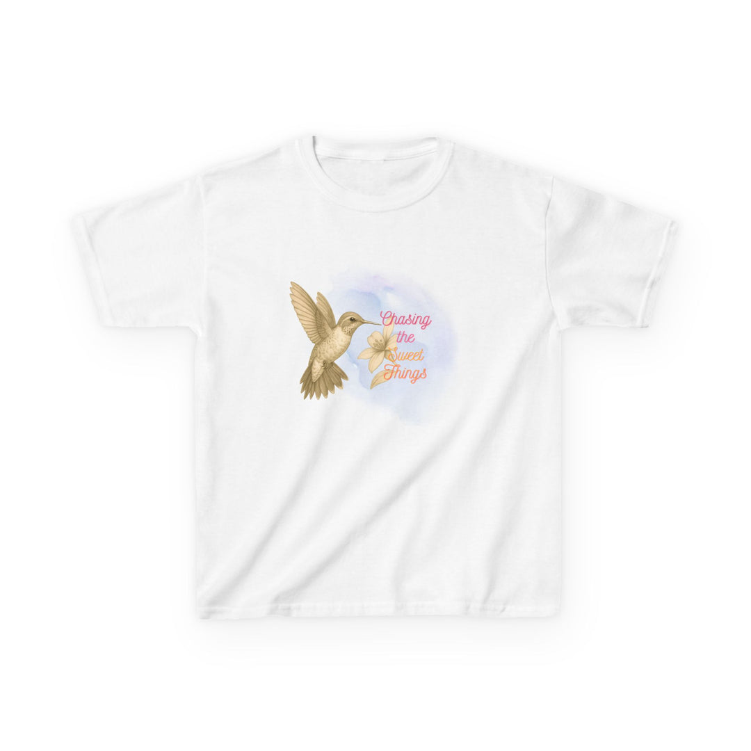 Kids Hummingbird Tee | Chasing the Sweet Things says "Look for Joy" | Sketch Design | Eco-Conscious | Hopeful & Healing