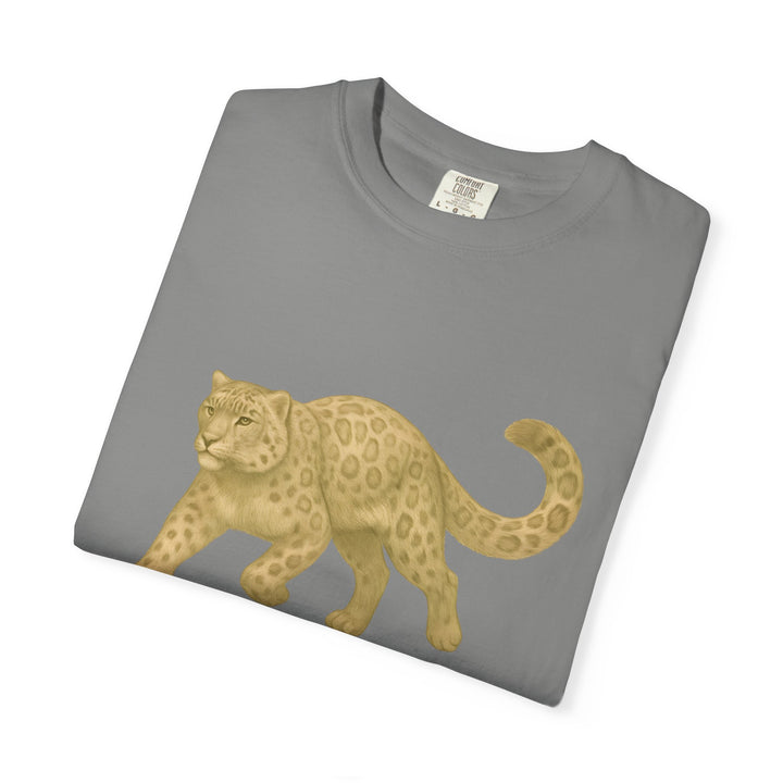 Master In Motion – Snow Leopard | Patience & Peaceful | Sketch Series by Pure Perspective App | Eco Friendly Graphic Tee