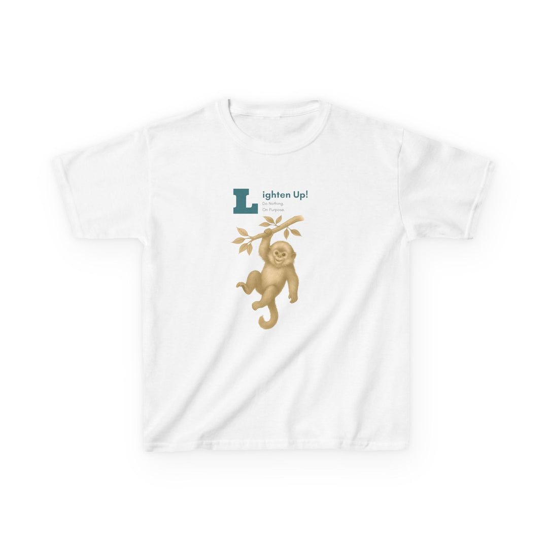 Kids Golden Snub-Nosed Monkey Tee | "Lighten Up" | Sketch Design | Eco-Conscious | Joyful & Playful