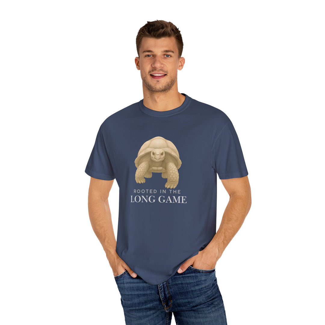 Rooted in the Long Game – Giant Tortoise | Grounded & Gentle | Sketch Series by Pure Perspective | Eco Friendly Graphic Tee