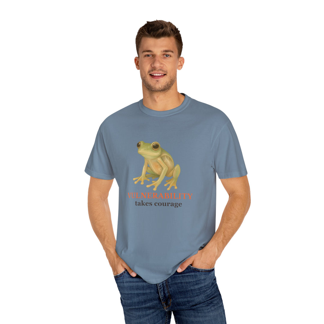 Vulnerability Takes Courage – Glass Frog | Hopeful & Healing | Sketch Series by Pure Perspective App | Eco Friendly Graphic Tee