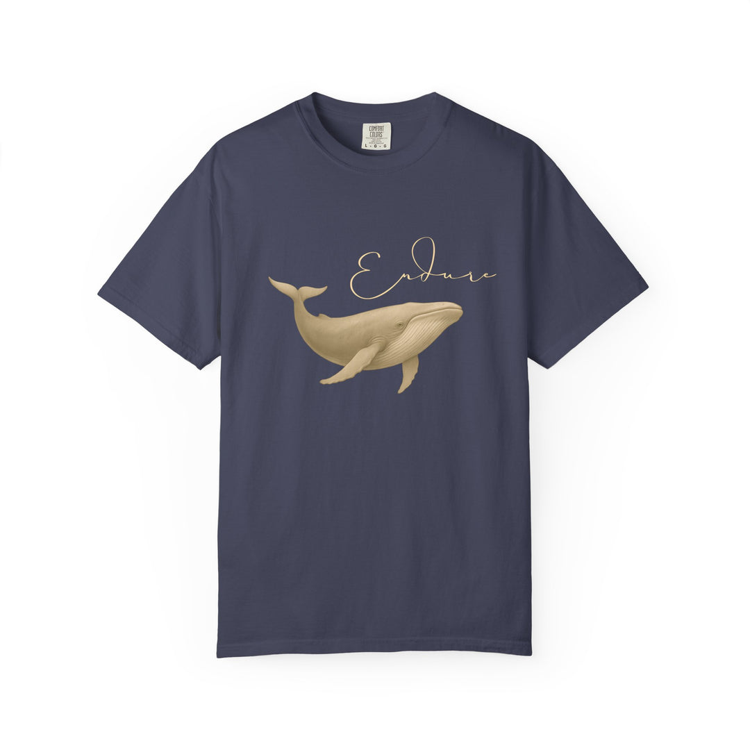 Endure – Blue Whale | Connected & Compassionate | Sketch Series by Pure Perspective App | Eco Friendly Graphic Tee