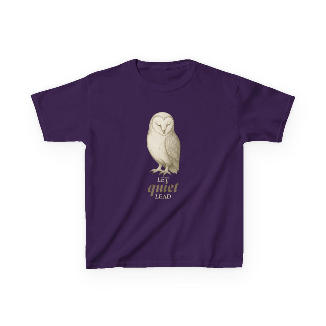 Kids Barn Owl Tee | "Listen First" | Sketch Design | Eco-Conscious | Calm & Centered