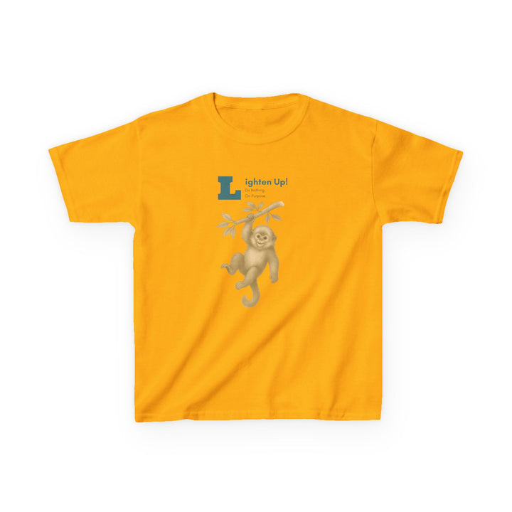 Kids Golden Snub-Nosed Monkey Tee | "Lighten Up" | Sketch Design | Eco-Conscious | Joyful & Playful
