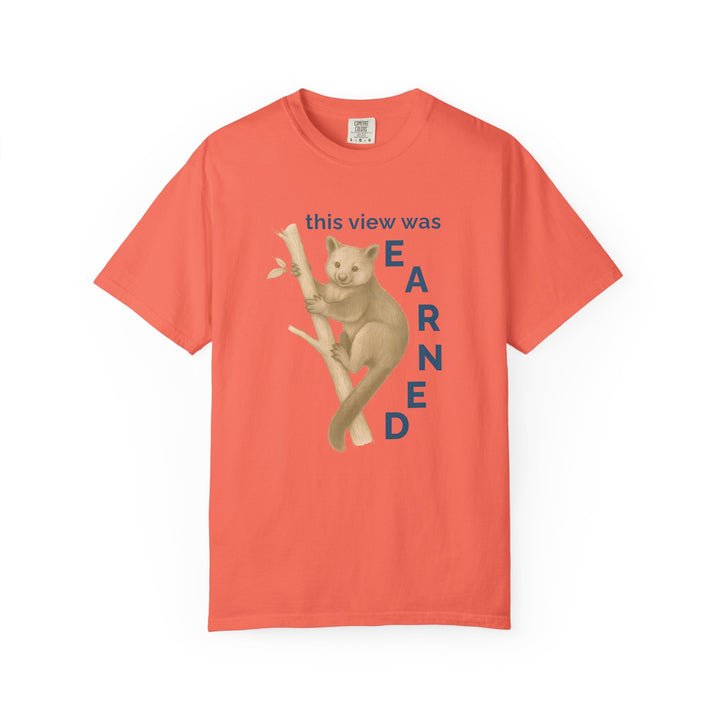 This View Was Earned – Tree Kangaroo | Joyful & Playful | Sketch Series by Pure Perspective | Eco Friendly Graphic Tee