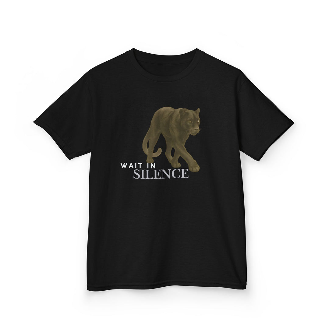 Kids Jaguar Tee | Wait In Silence say "Listen Big" | Sketch Design | Eco-Conscious | Reflective & Wise