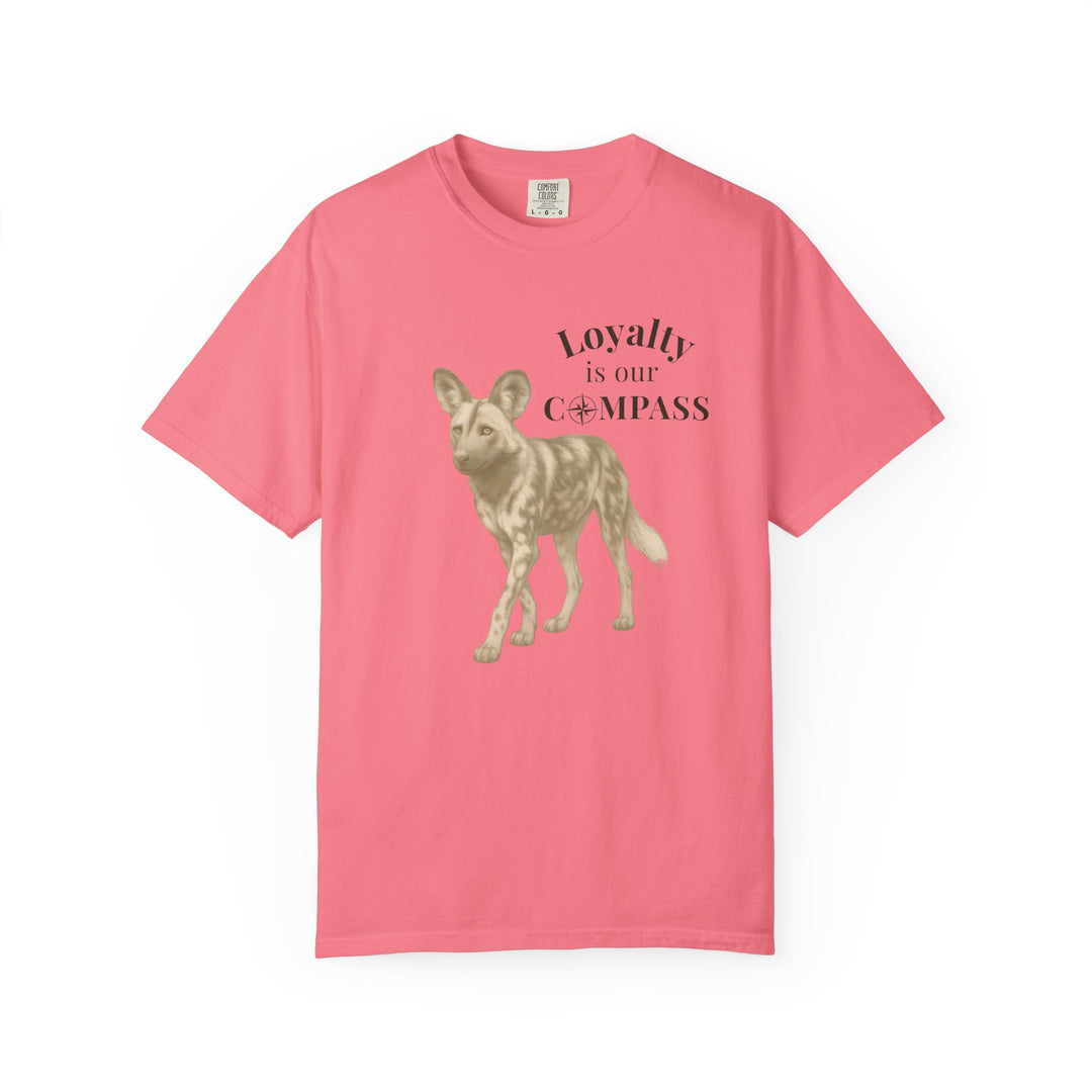 Loyalty Is Our Compass – African Wild Dog | Empowered & Bold | Sketch Series by Pure Perspective | Eco Friendly Graphic Tee