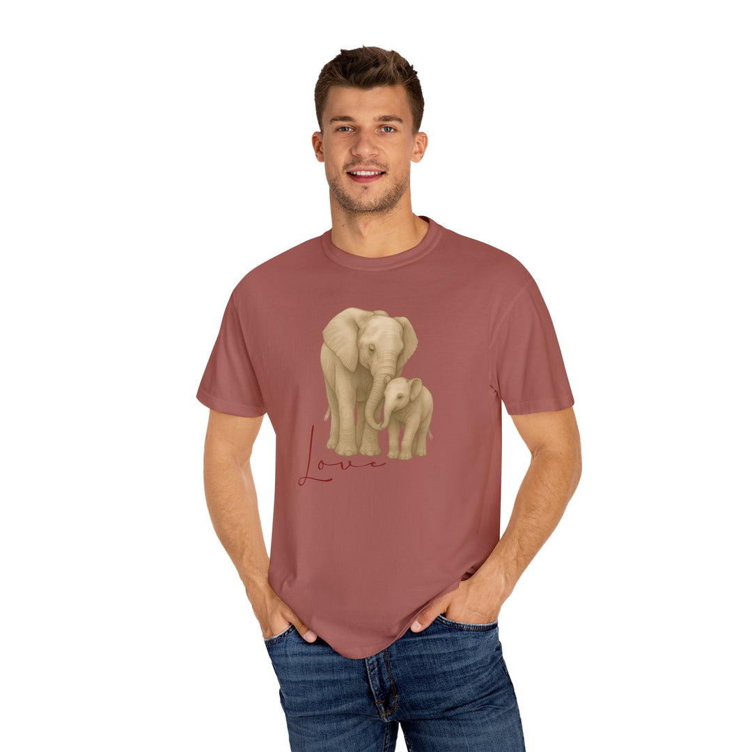 The Legacy of Love – Elephant Mom and Baby | Connected & Compassionate | Sketch Series by Pure Perspective App | Eco Friendly Graphic Tee